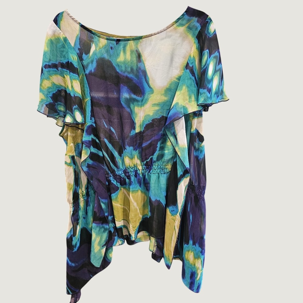 Worthington 3XL Womens Colorful Purple Blouse
